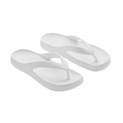 White - Pack Shot - MidOcean Unisex Adult EVA Slippers