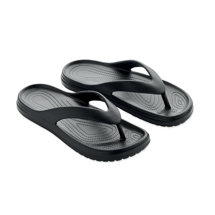 Black - Front - MidOcean Unisex Adult EVA Slippers