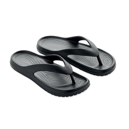 Black - Front - MidOcean Unisex Adult EVA Slippers