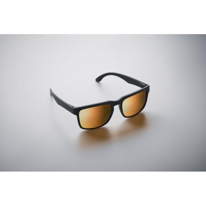 Orange - Close up - MidOcean Crete Mirrored Glass Sunglasses