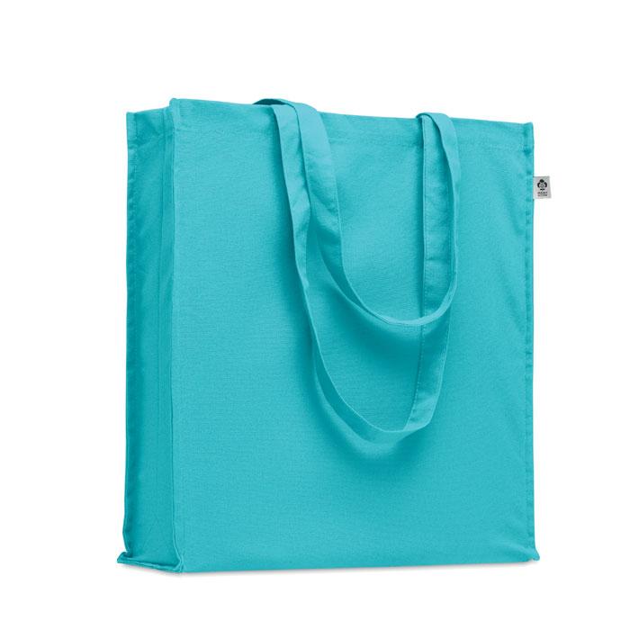 Turquoise - Front - MidOcean Bente Organic Cotton Shopper Bag