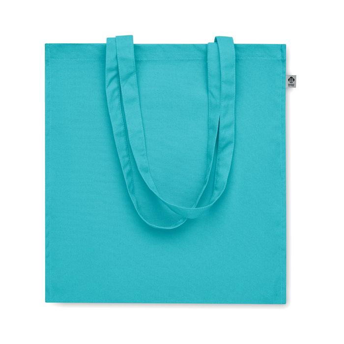 Turquoise - Side - MidOcean Bente Organic Cotton Shopper Bag