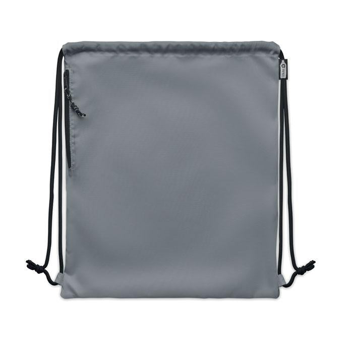 Grey - Back - MidOcean Night Large RPET Drawstring Bag