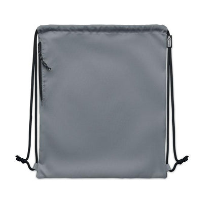 Grey - Back - MidOcean Night Large RPET Drawstring Bag