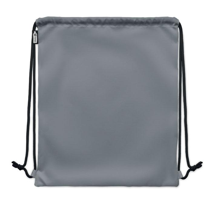 Grey - Side - MidOcean Night Large RPET Drawstring Bag