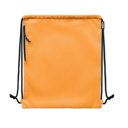 Orange - Back - MidOcean Night Large RPET Drawstring Bag