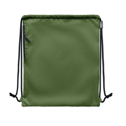 Army Green - Back - MidOcean Night Large RPET Drawstring Bag