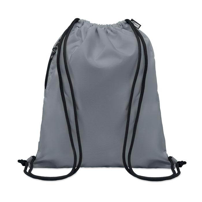 Grey - Front - MidOcean Night Large RPET Drawstring Bag