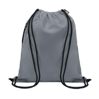 Grey - Front - MidOcean Night Large RPET Drawstring Bag