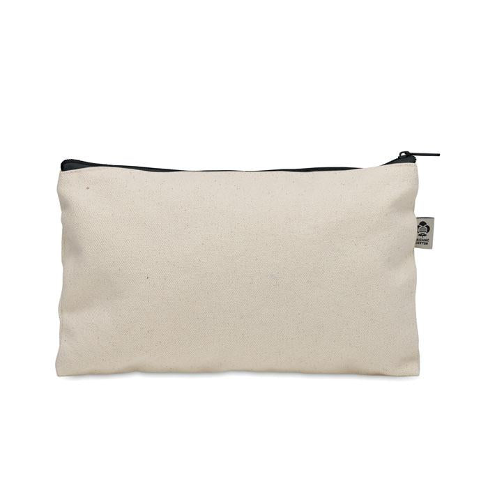 Black - Back - MidOcean Pesacara Cotton Cosmetic Bag