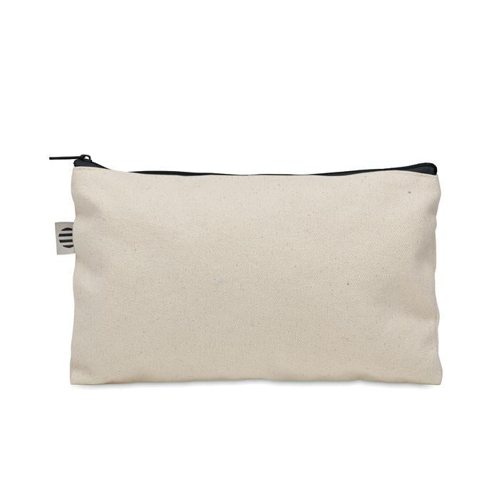 Black - Side - MidOcean Pesacara Cotton Cosmetic Bag