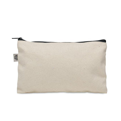 Black - Side - MidOcean Pesacara Cotton Cosmetic Bag