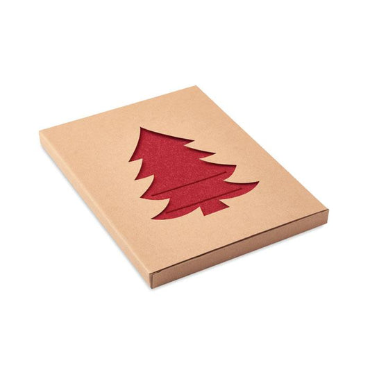 Red - Front - MidOcean Treesguard RPET Felt Cutlery Holder Set (Pack of 4)