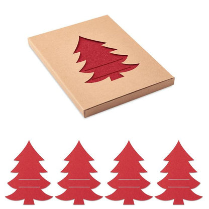 Front - MidOcean Treesguard RPET Felt Cutlery Holder Set (Pack of 4)