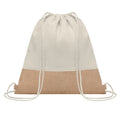Front - MidOcean India Jute Drawstring Bag