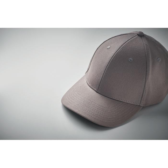 Grey - Side - MidOcean Bahamas Cotton 6 Panel Baseball Cap