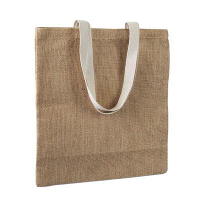 Front - MidOcean Juhu Plain Jute Shopper Bag