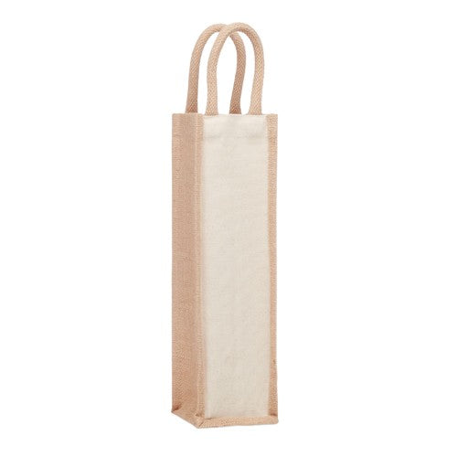 Front - MidOcean Campo Di Vino Jute Wine Bag