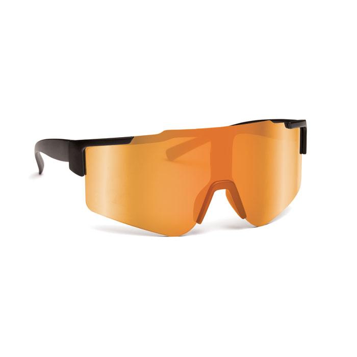 Orange - Front - MidOcean Shine Mirrored Sport Sunglasses