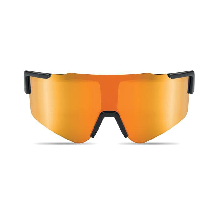 Orange - Back - MidOcean Shine Mirrored Sport Sunglasses