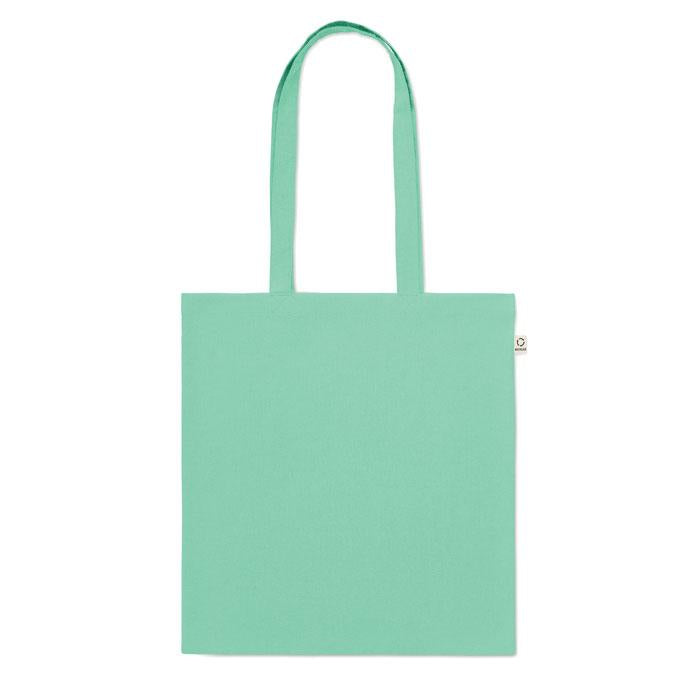 Mint Green - Side - MidOcean Viveka Recycled Cotton Tote Bag
