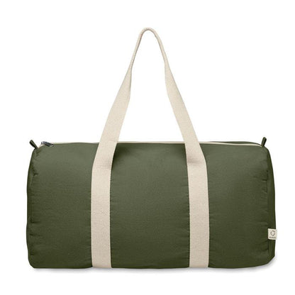 Army Green - Side - MidOcean Sinn Recycled Cotton Duffle Bag