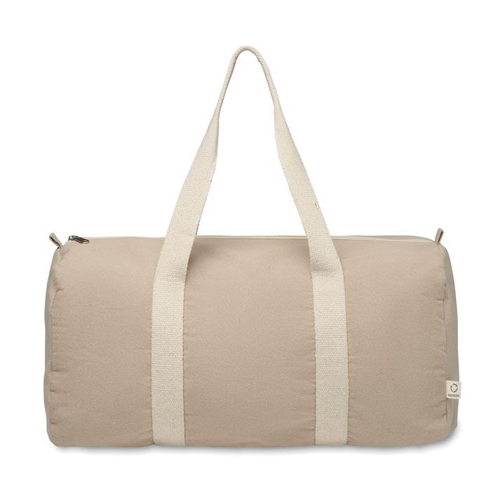 Khaki Brown - Side - MidOcean Sinn Recycled Cotton Duffle Bag