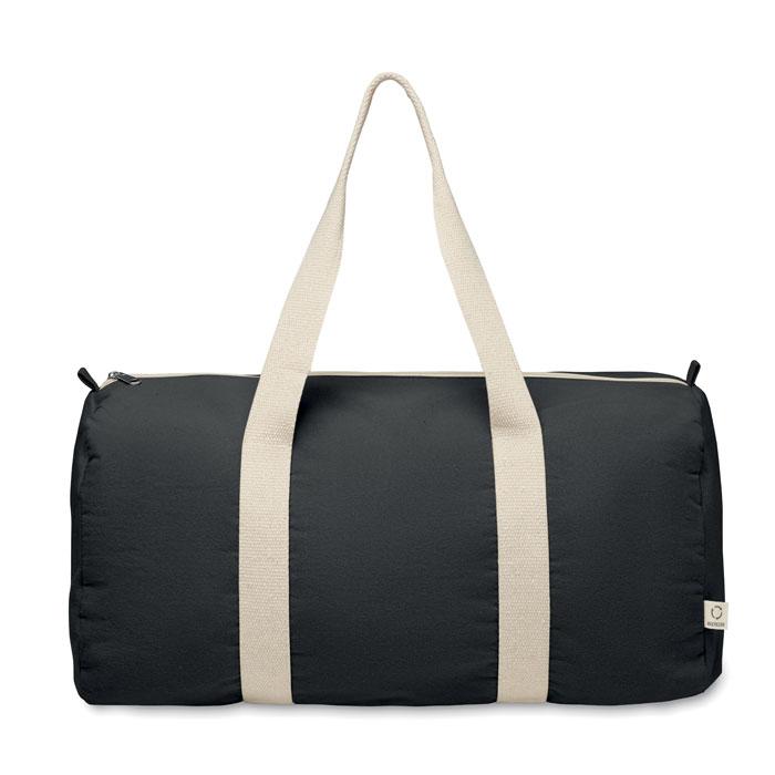 Black - Side - MidOcean Sinn Recycled Cotton Duffle Bag