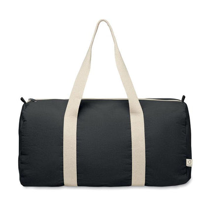 Black - Side - MidOcean Sinn Recycled Cotton Duffle Bag