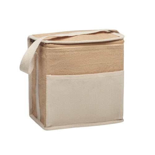 Front - MidOcean Lona 3L Jute Canvas Cooler Bag