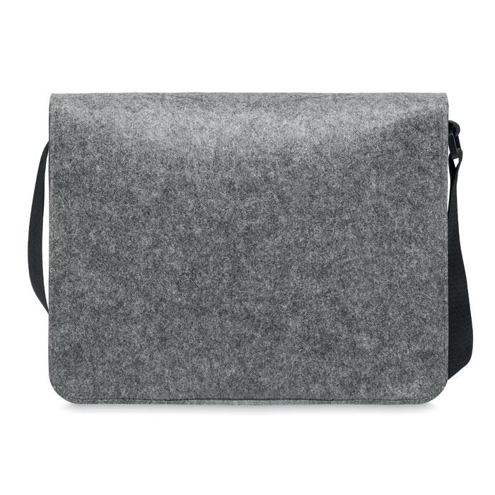 Grey - Back - MidOcean Baglo RPET Felt Laptop Bag