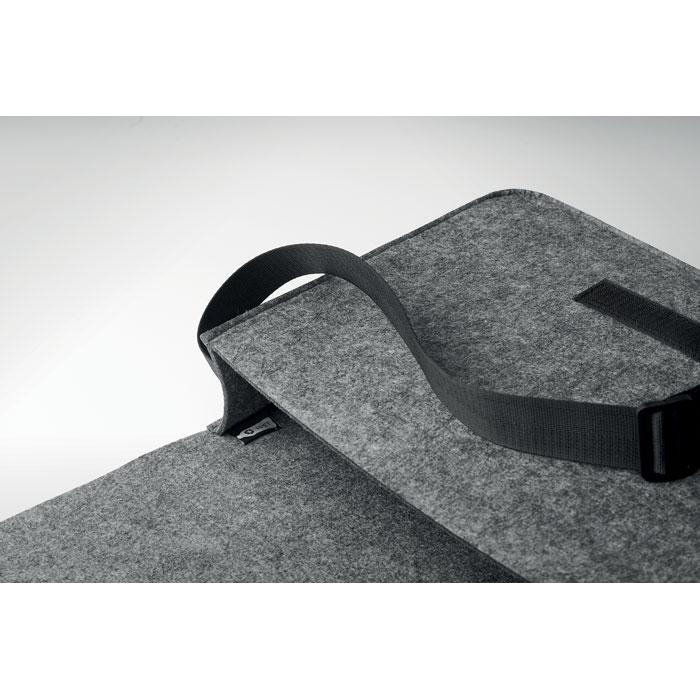 Grey - Close up - MidOcean Baglo RPET Felt Laptop Bag
