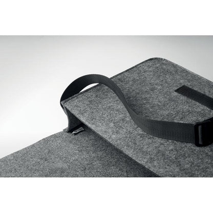 Grey - Close up - MidOcean Baglo RPET Felt Laptop Bag