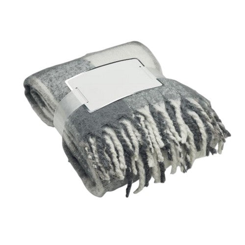 Front - MidOcean Quet Mohair Chequered Blanket
