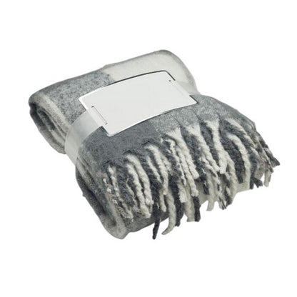 Front - MidOcean Quet Mohair Chequered Blanket