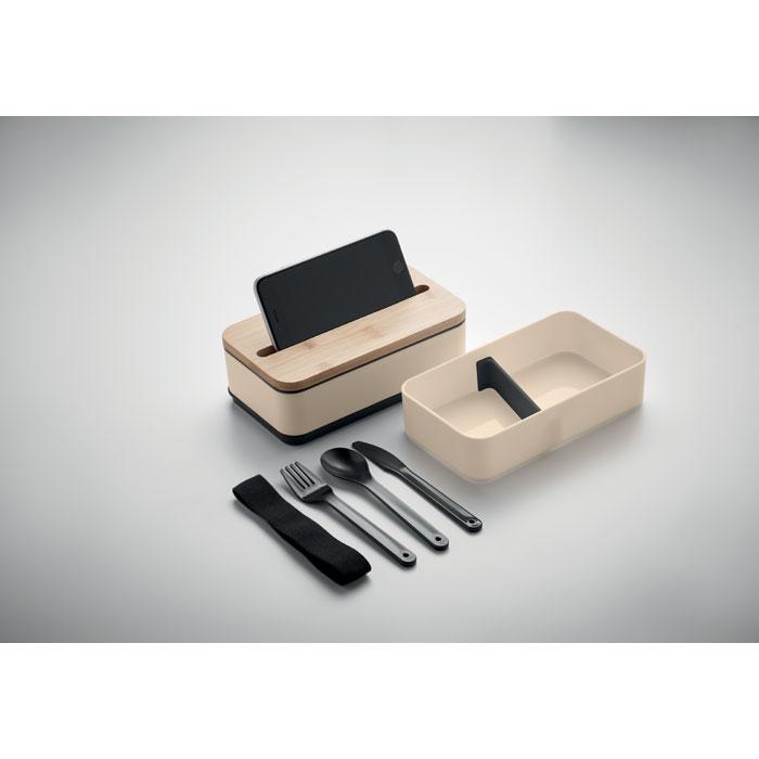 Beige - Back - MidOcean Wint Polypropylene Lunch Box