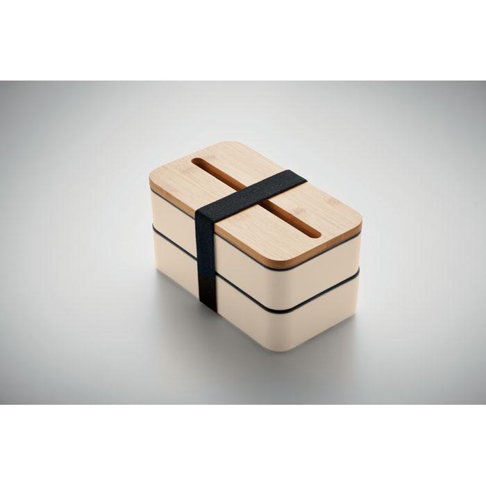 Beige - Side - MidOcean Wint Polypropylene Lunch Box