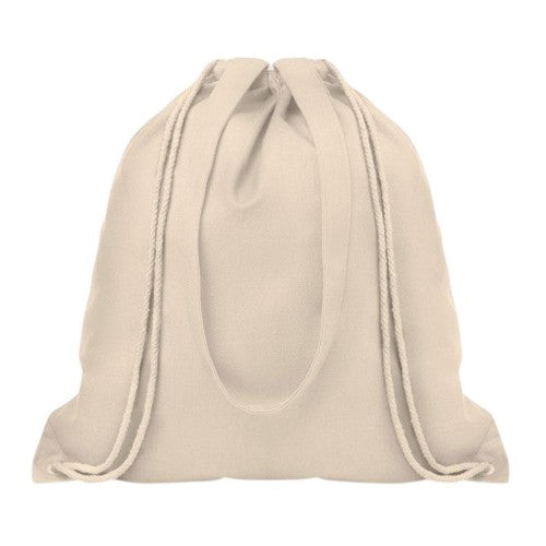 Front - MidOcean Moira Canvas Drawstring Bag