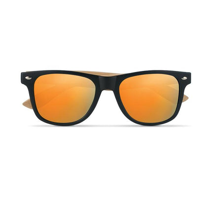 Orange - Front - MidOcean California Touch Bamboo Sunglasses