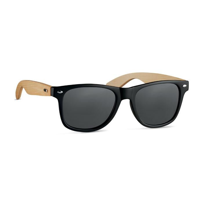Black - Back - MidOcean California Touch Bamboo Sunglasses
