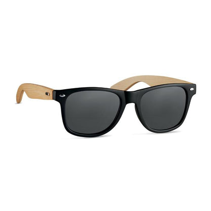 Black - Back - MidOcean California Touch Bamboo Sunglasses