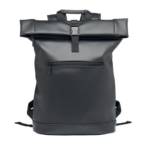 Front - MidOcean Bai Roll Roll Top PU Laptop Backpack