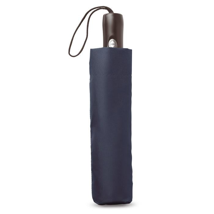 Blue - Back - MidOcean Dundee Foldable Reversible Folding Umbrella