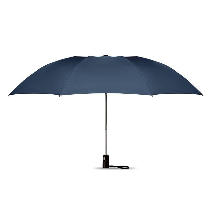 Blue - Side - MidOcean Dundee Foldable Reversible Folding Umbrella