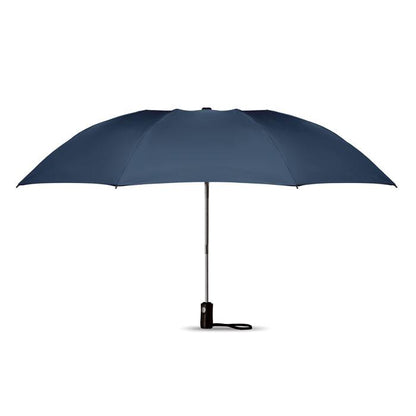 Blue - Side - MidOcean Dundee Foldable Reversible Folding Umbrella