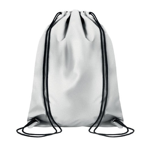 Front - MidOcean Shoop Reflective Drawstring Bag