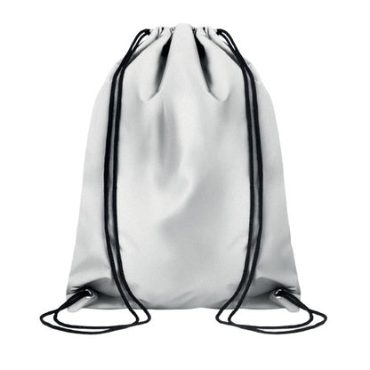 Front - MidOcean Shoop Reflective Drawstring Bag