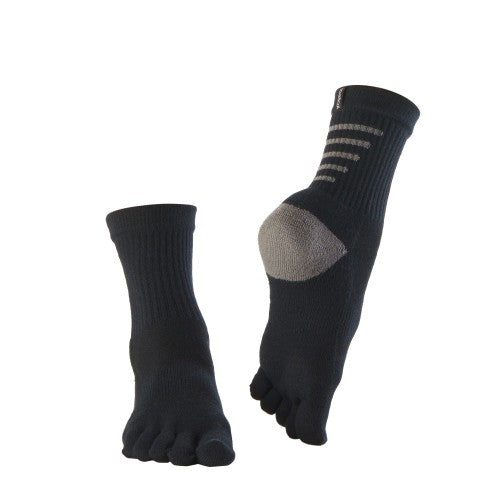 Front - Toesox Mens Midweight Toe Socks