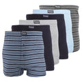 Front - FLOSO Mens Cotton Mix Boxer Shorts (Pack Of 6)