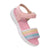 Front - Mountain Warehouse Girls Rainbow Leather Sandals